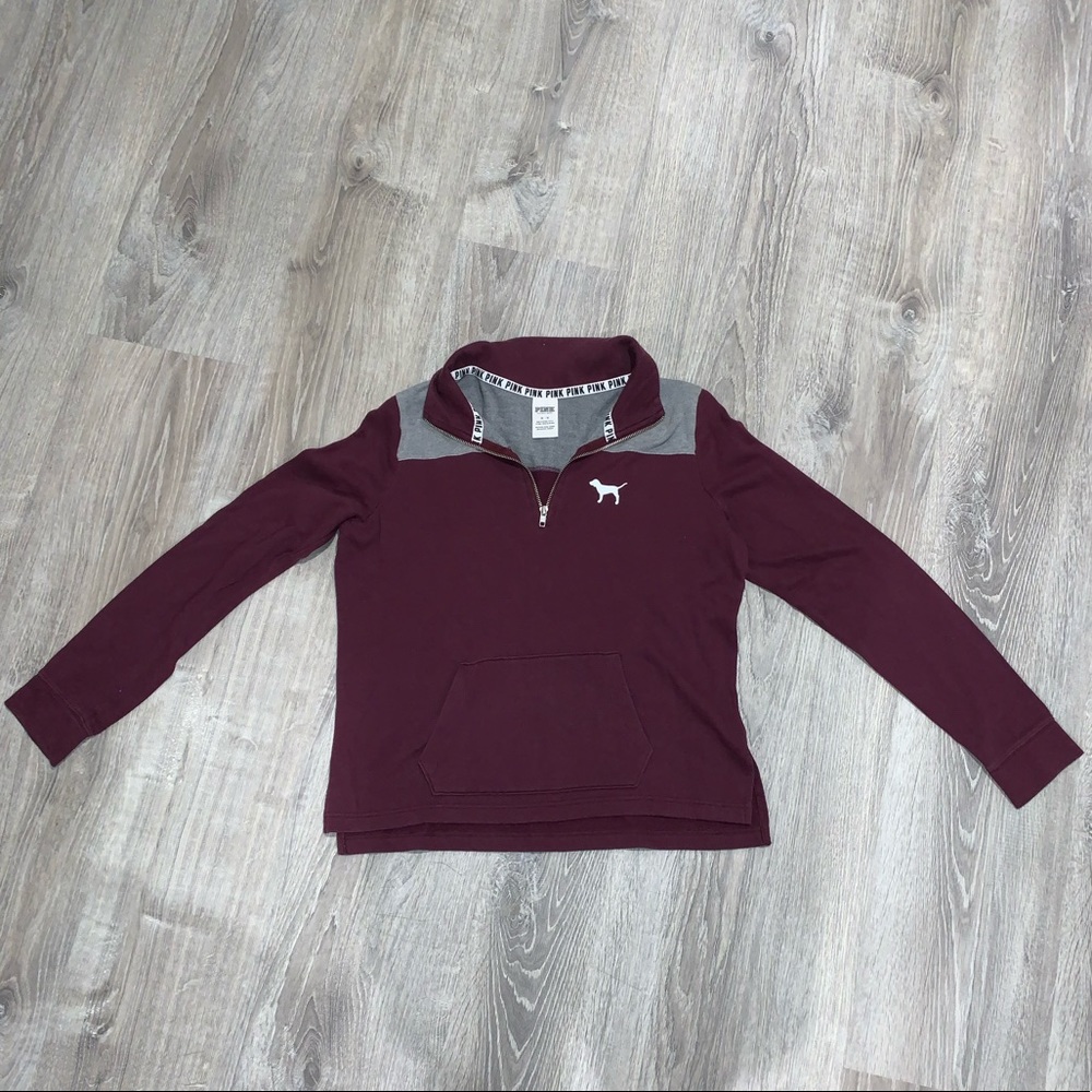 VS PINK Perfect Quarter-Zip Pullover